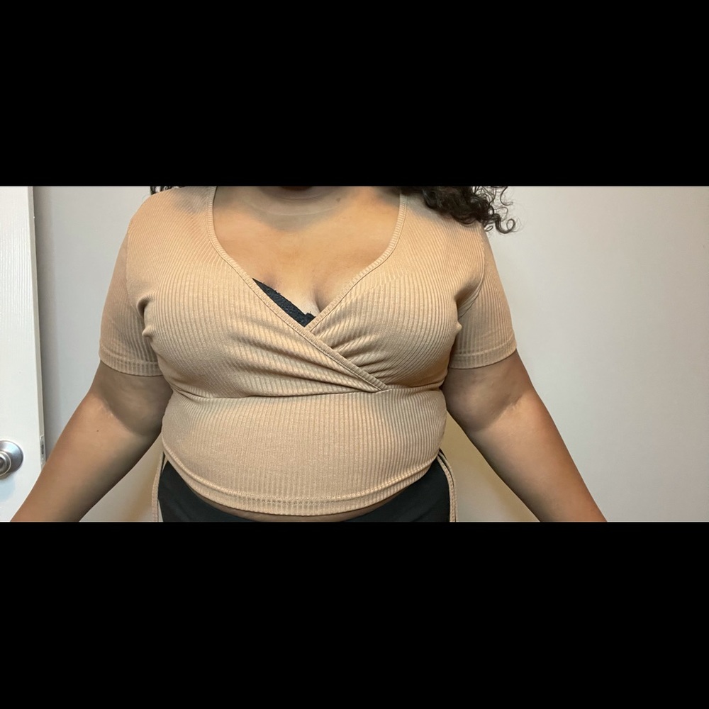 Tan crop top